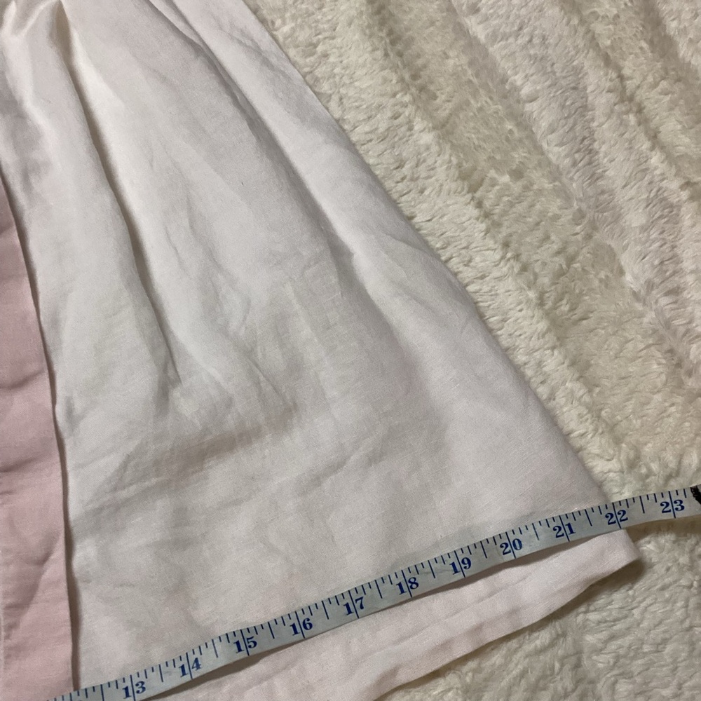 Bailey Babies USA Newborn Ruffle Front White/pink Daygown Linen - Picture 4 of 5